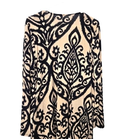 Honey Me Womens Paisley Print Open Front Lightweight Stretch Cardigan Medium - Picture 3 of 5